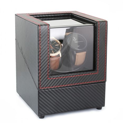 Rotomat automat pentru 2 buc ceasuri, culoare neagră