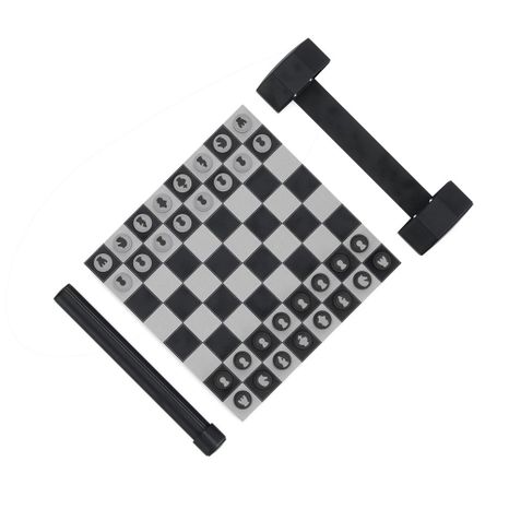 Set rulabil cusut şah/dame ROLZ în variantă alb-negru